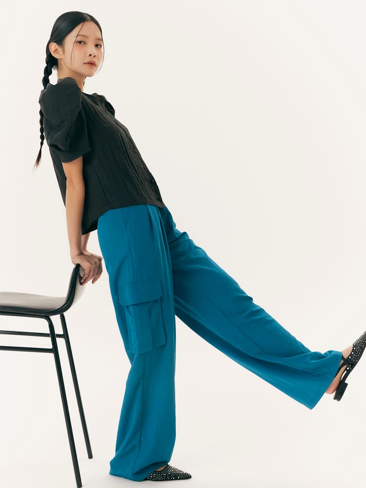 Turquoise Cargo Pants — vue 5