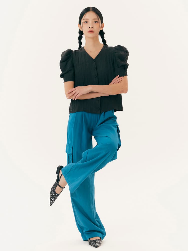 Turquoise Cargo Pants — vue 6
