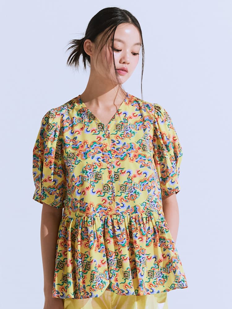Chilbo Blouse (Lemon Yellow) — vue 2