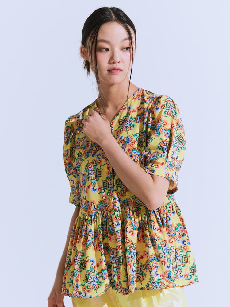 Chilbo Blouse (Lemon Yellow) — vue 3