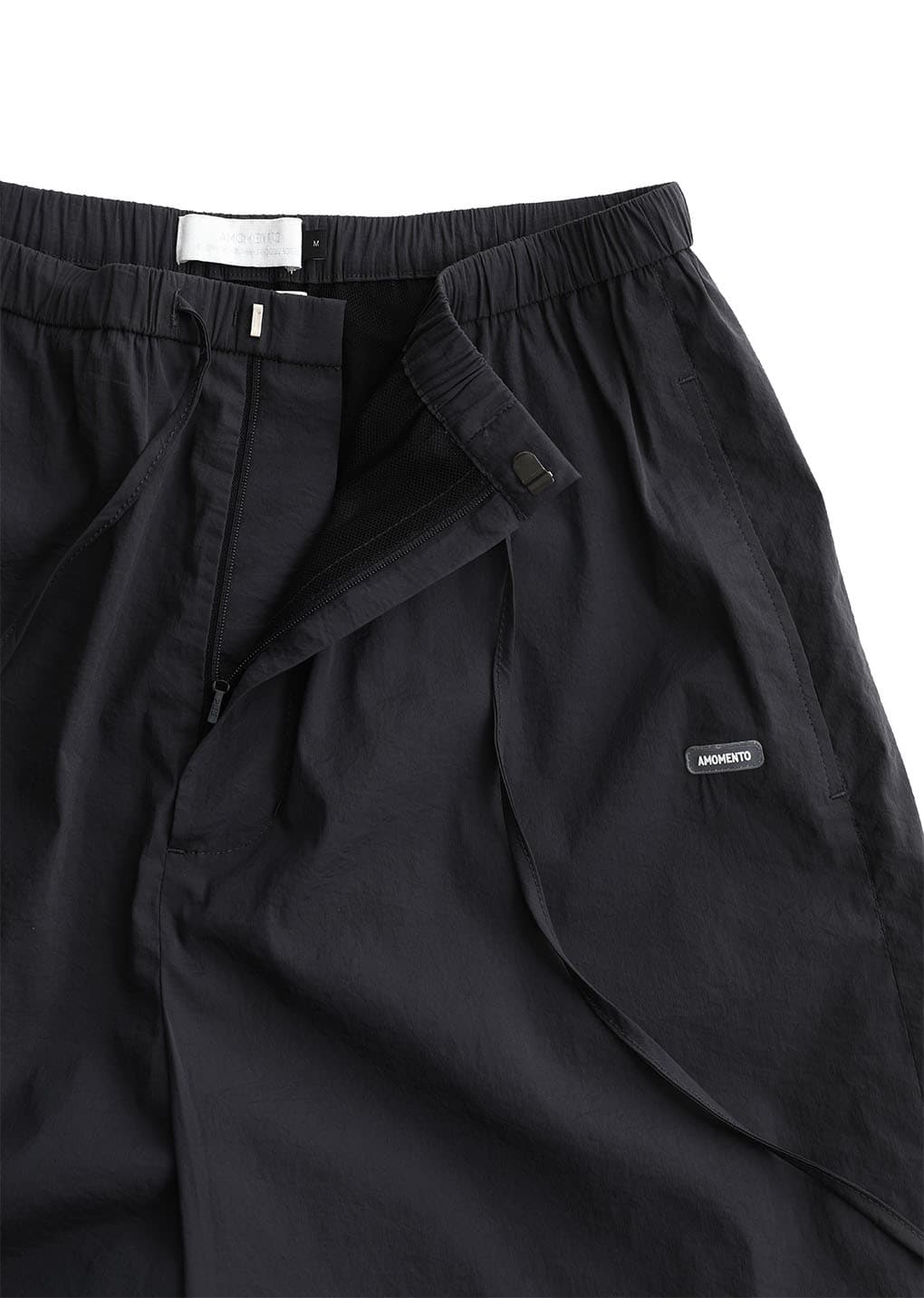 men's nylon layered pants, charcoal — vue 4
