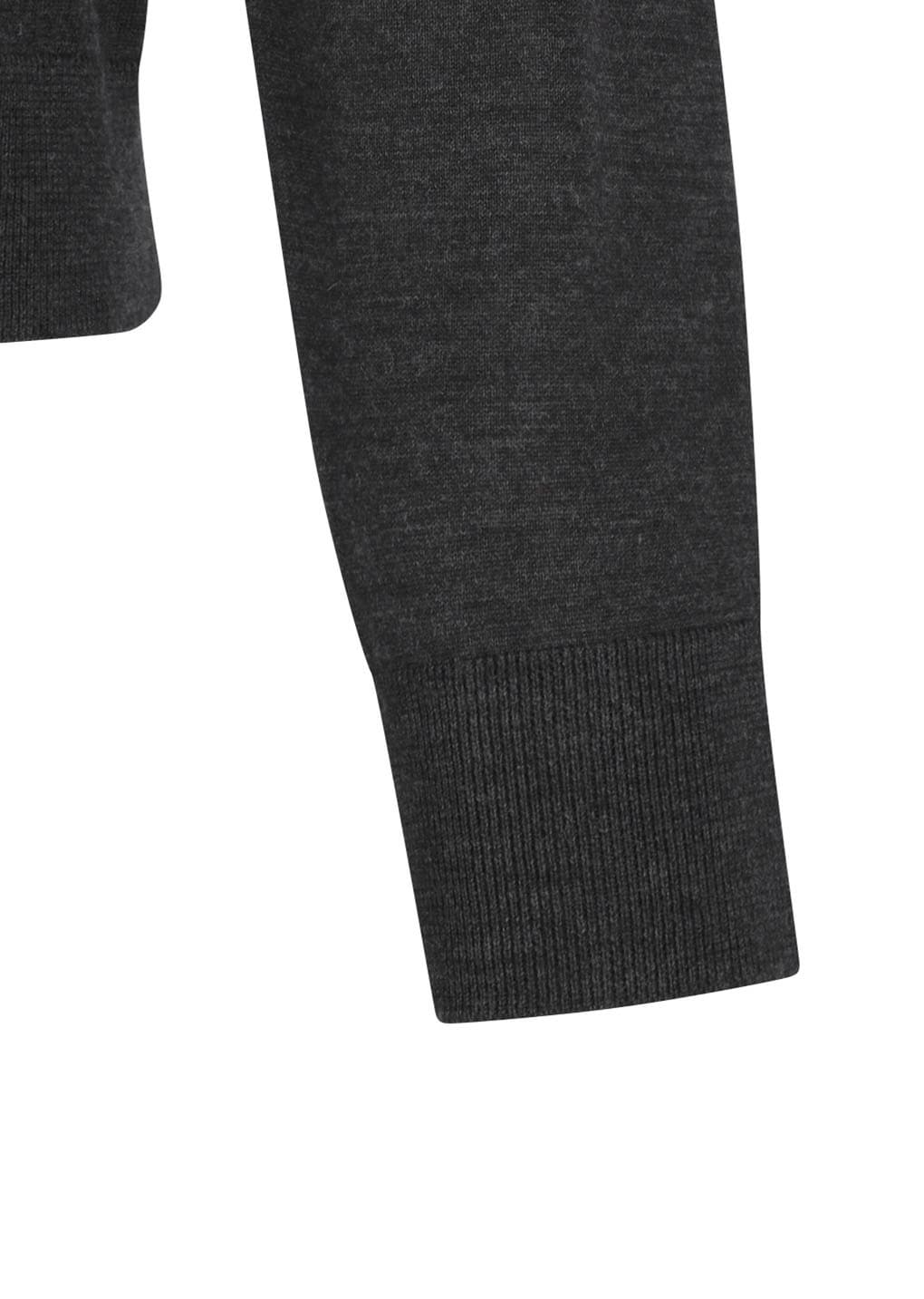 Men's Wool Cardigan, Charcoal — vue 11