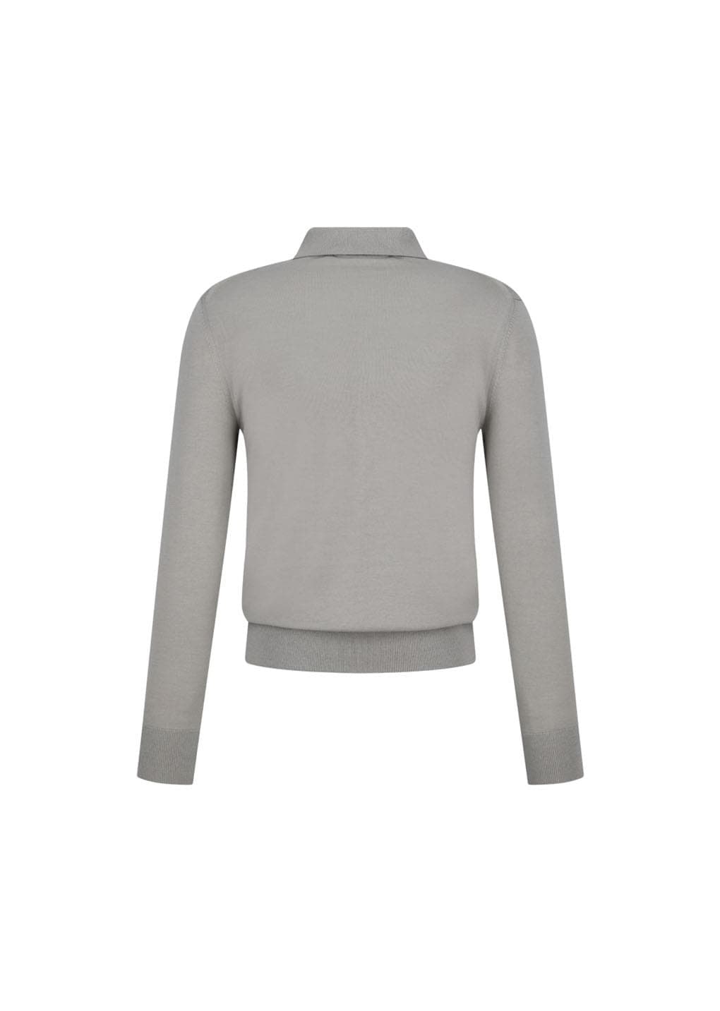 Wool Collar Knit, Light Khaki — vue 1