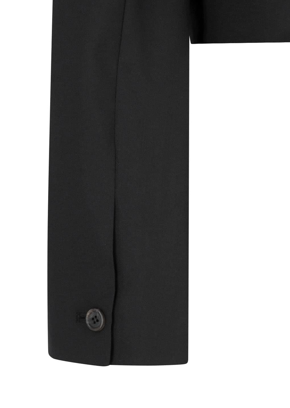 Wool Short Jacket, Black — vue 8