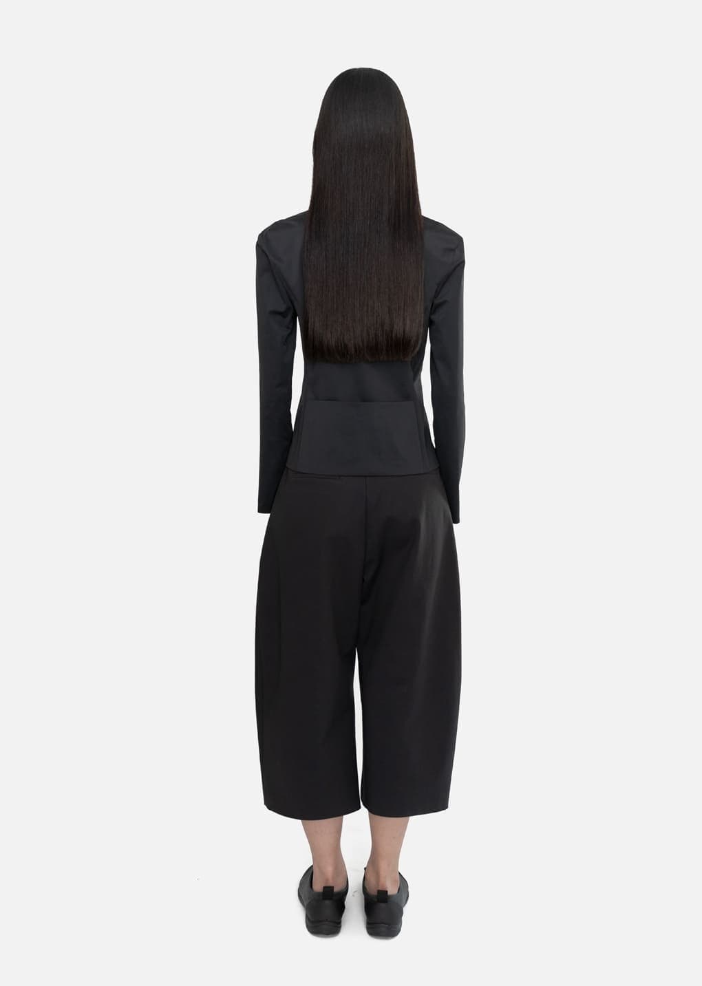 Slim Fit Zip Up Jumper, Black — vue 4