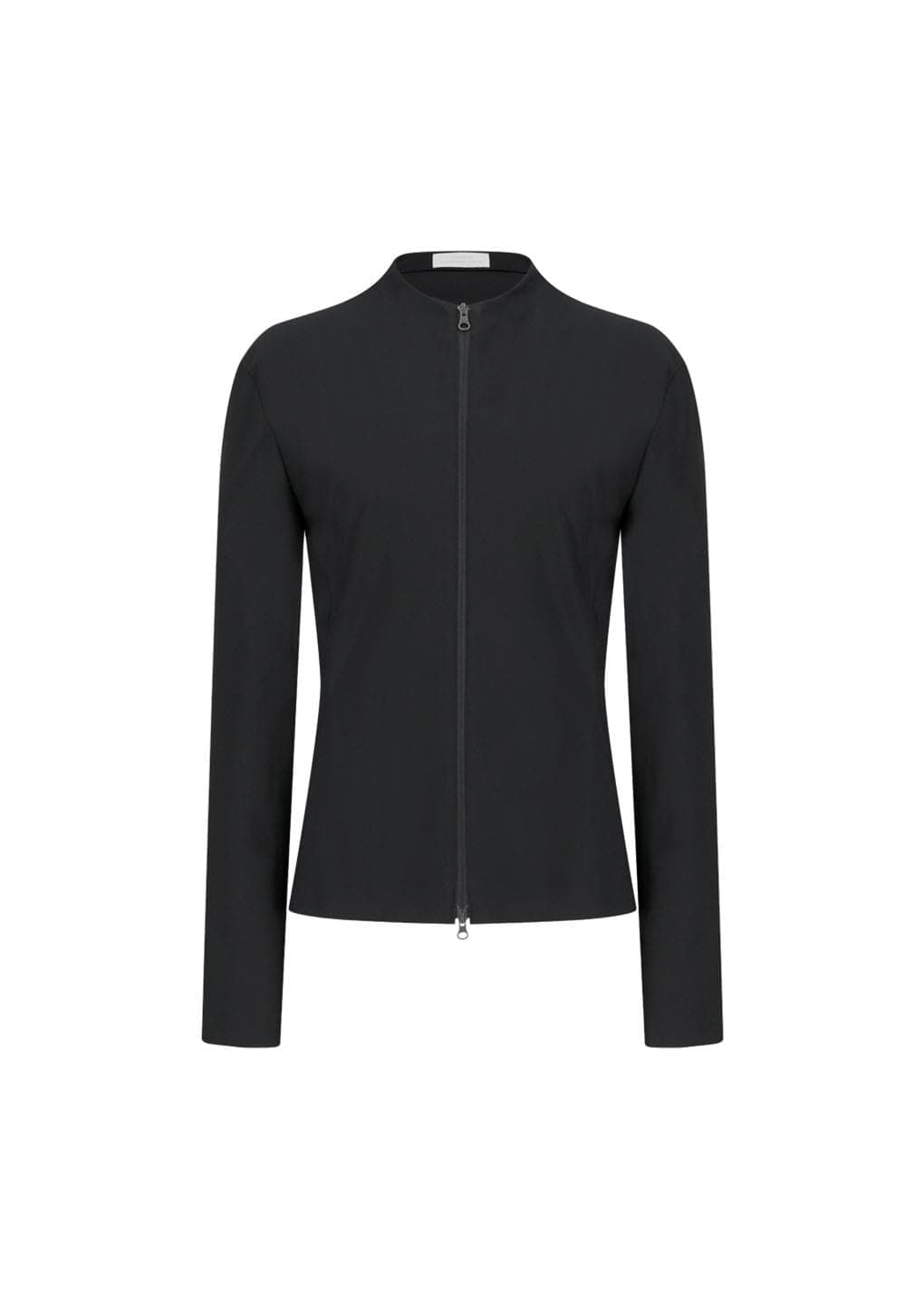 Slim Fit Zip Up Jumper, Black — vue 5