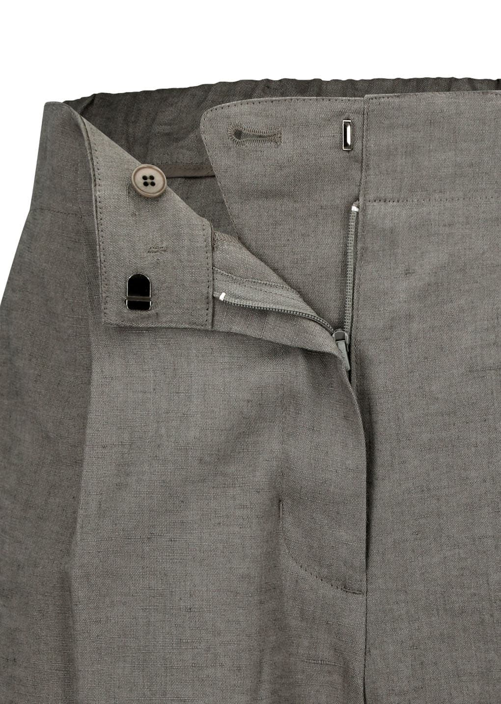 Linen Tuck Pants, Khaki — vue 9