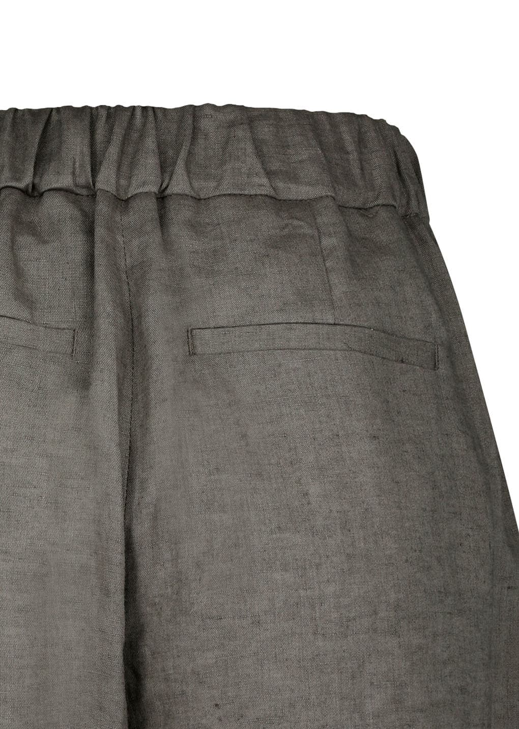 Linen Tuck Pants, Khaki — vue 10