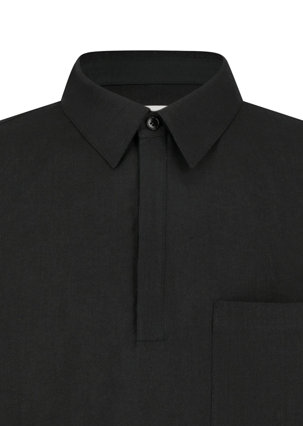 Linen Pullover, Black — vue 7