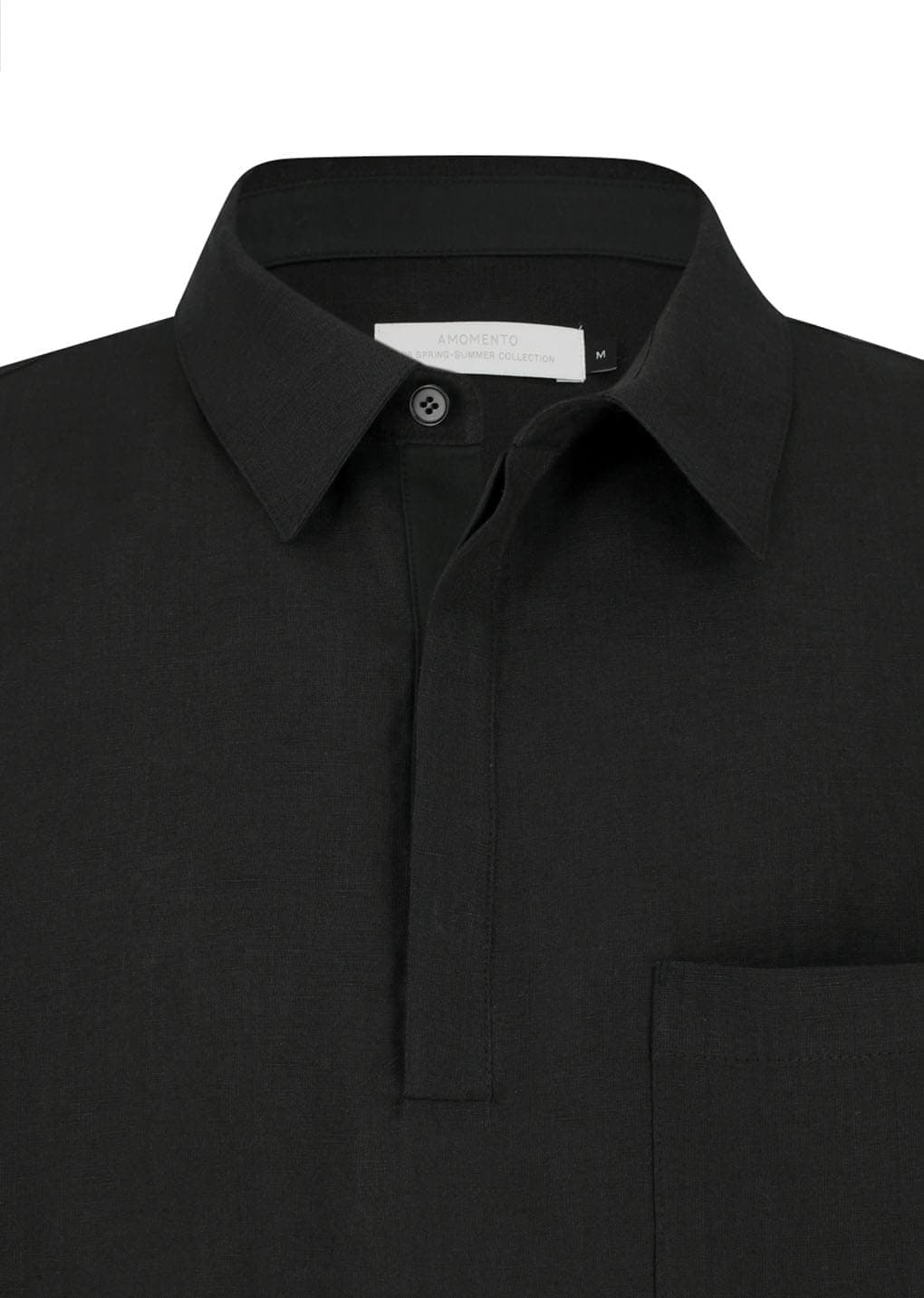 Linen Pullover, Black — vue 8