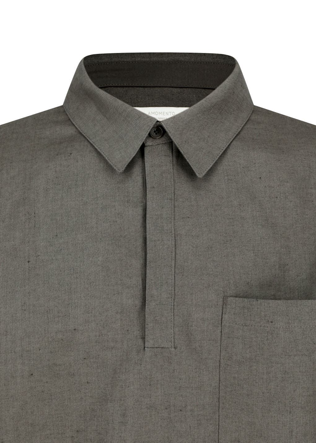 Linen Pullover, Khaki — vue 8