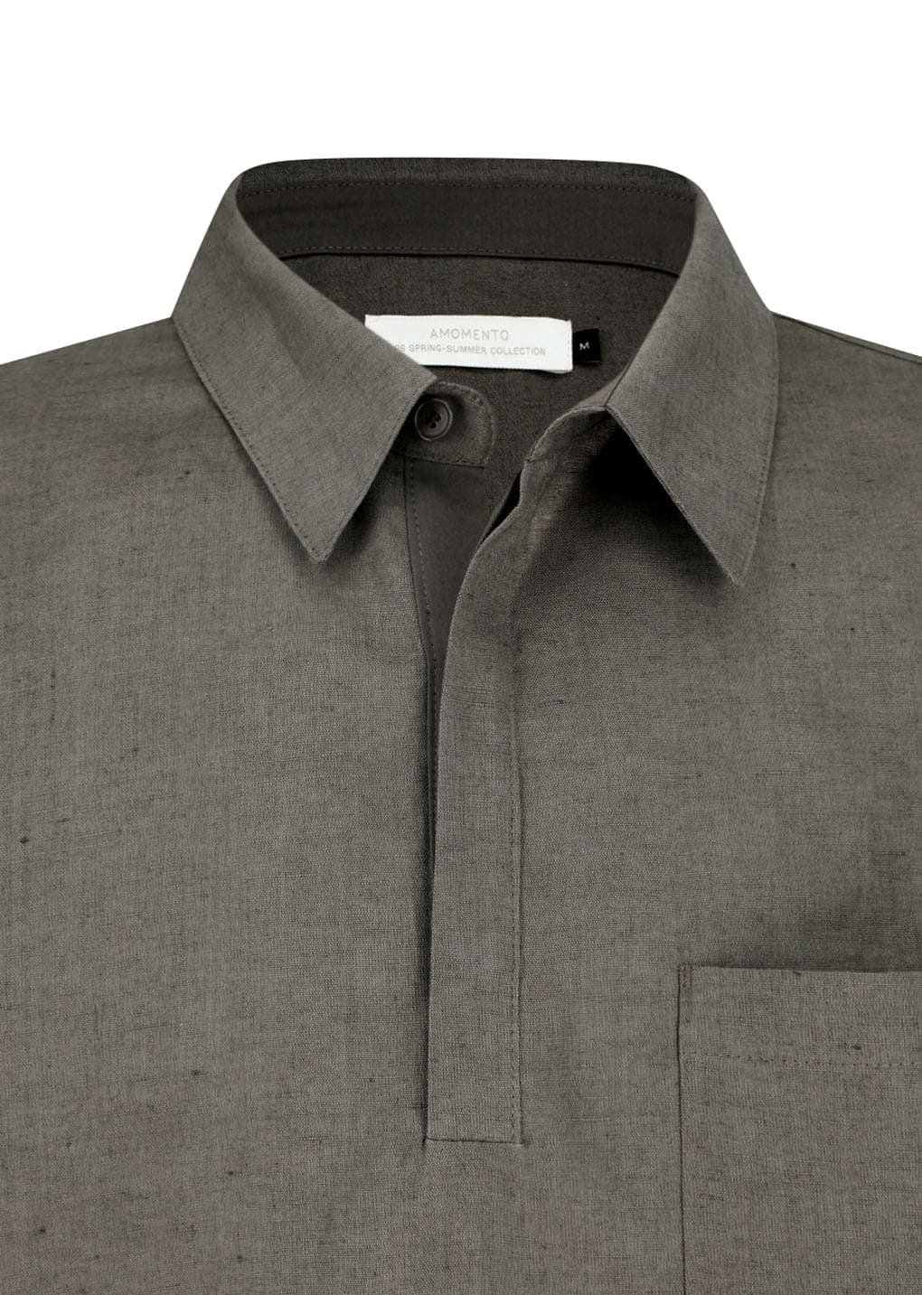 Linen Pullover, Khaki — vue 9