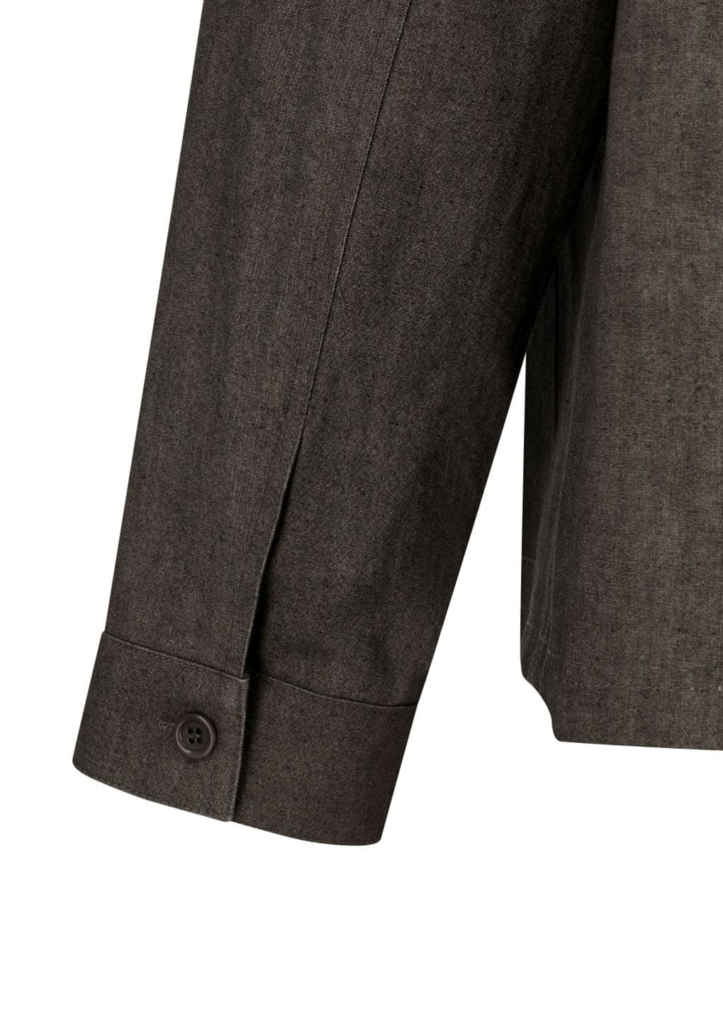 Linen Pocket Jacket, Brown — vue 11