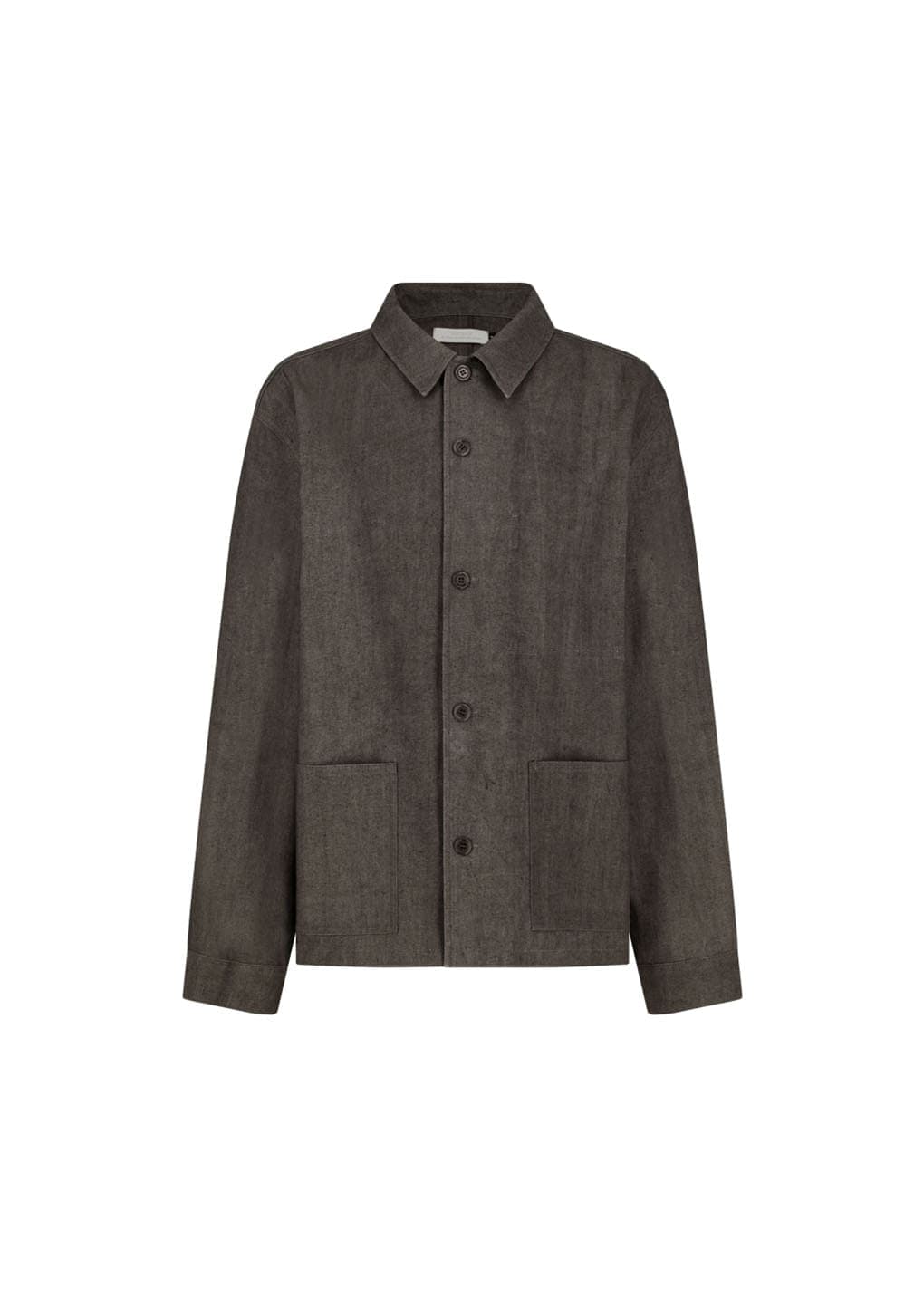 Linen Pocket Jacket, Brown — vue 6