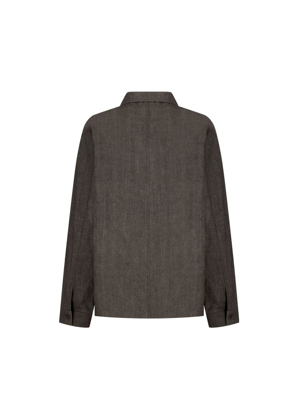 Linen Pocket Jacket, Brown — vue 7