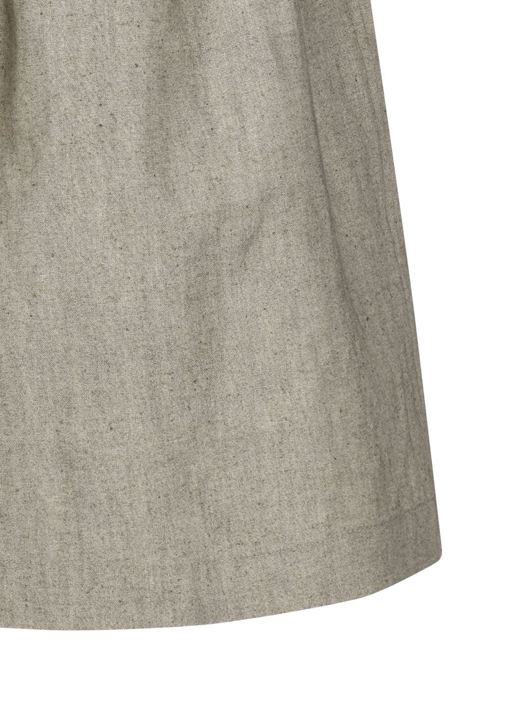 Linen Drawstring Shorts, Beige — vue 8