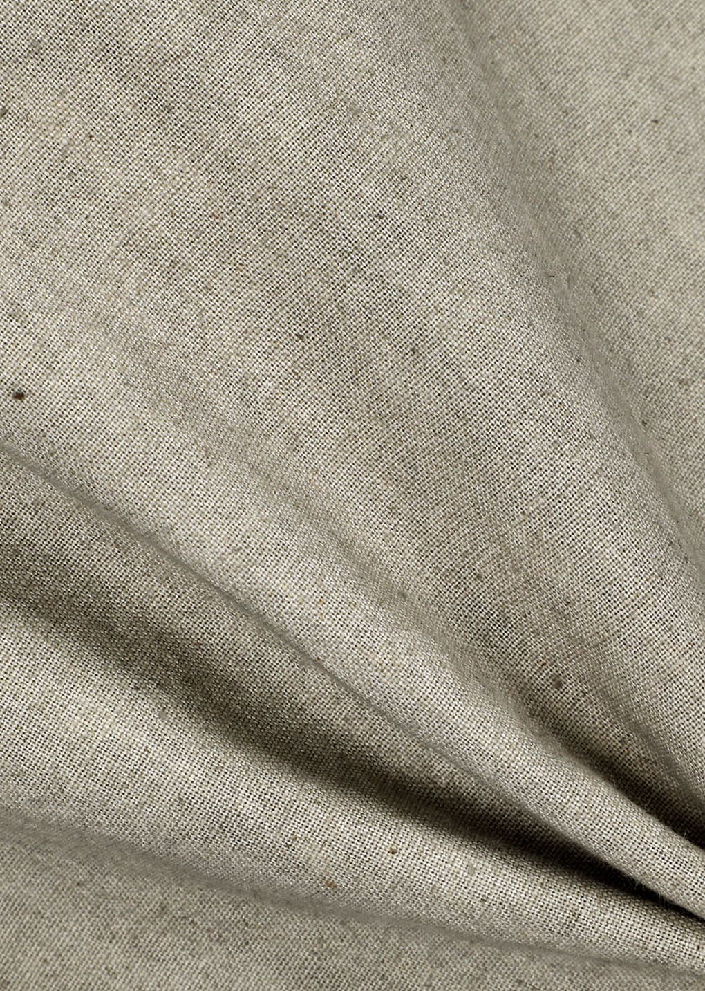 Linen Drawstring Shorts, Beige — vue 10