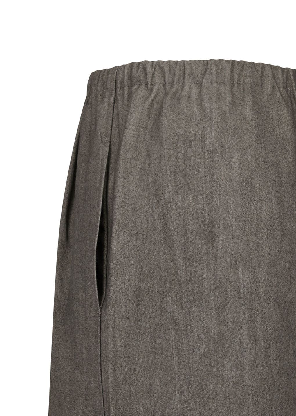Linen Drawstring Shorts, Brown — vue 7