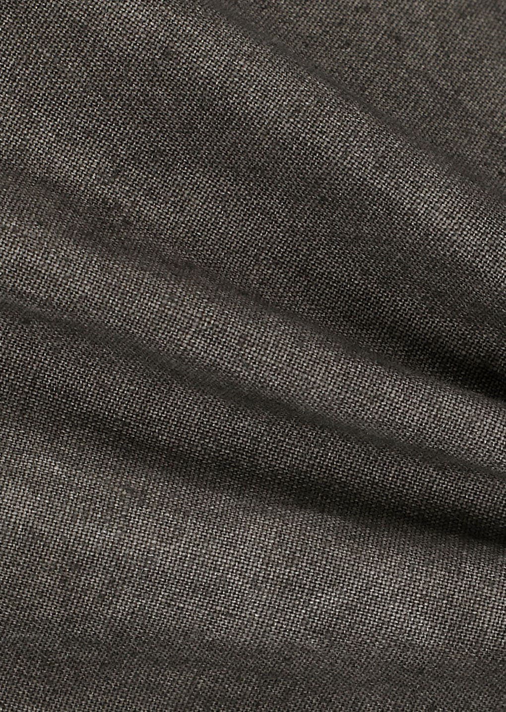 Linen Drawstring Shorts, Brown — vue 10
