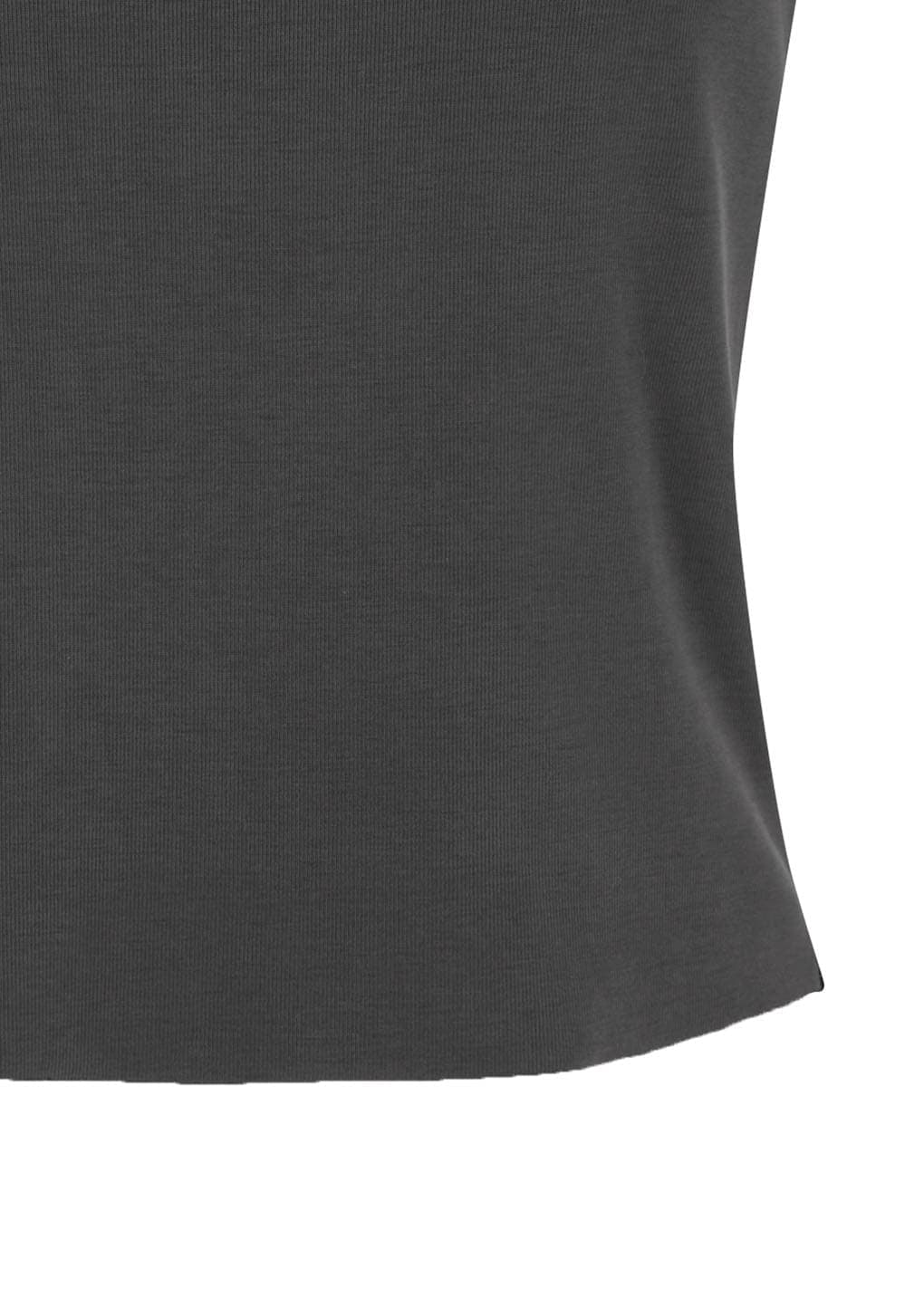 Jersey Mock Neck Top, Charcoal — vue 9