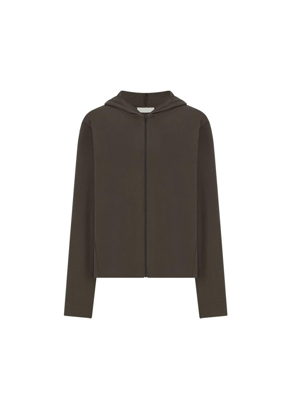 Jersey Hooded Jumper, Brown — vue 5