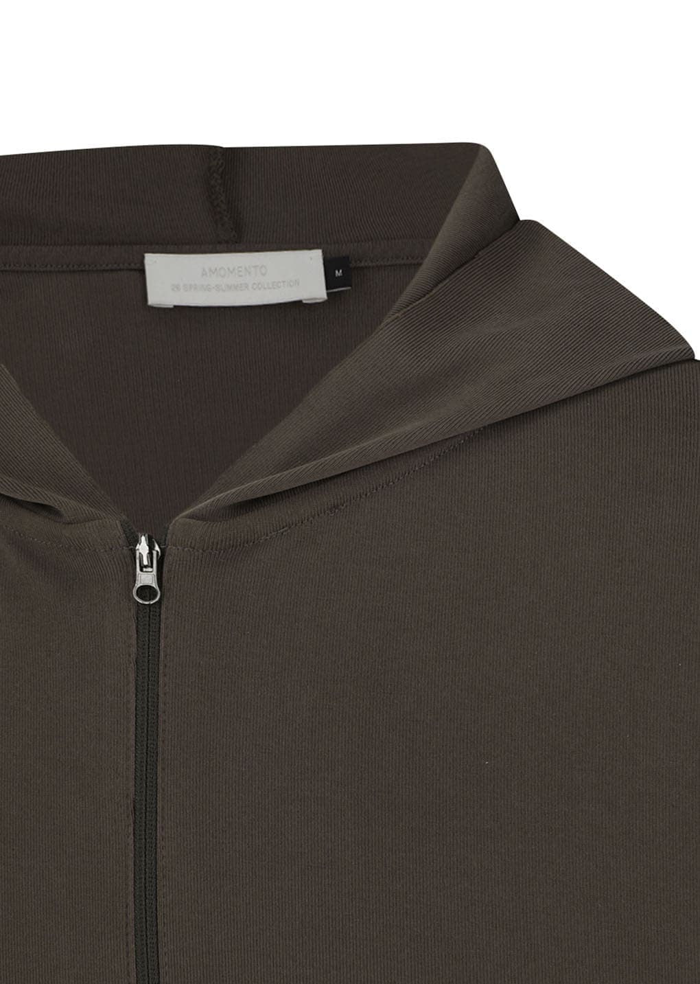 Jersey Hooded Jumper, Brown — vue 8