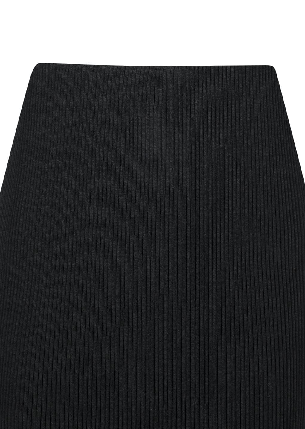 Pleats Knit Maxi Skirt, Black — vue 4