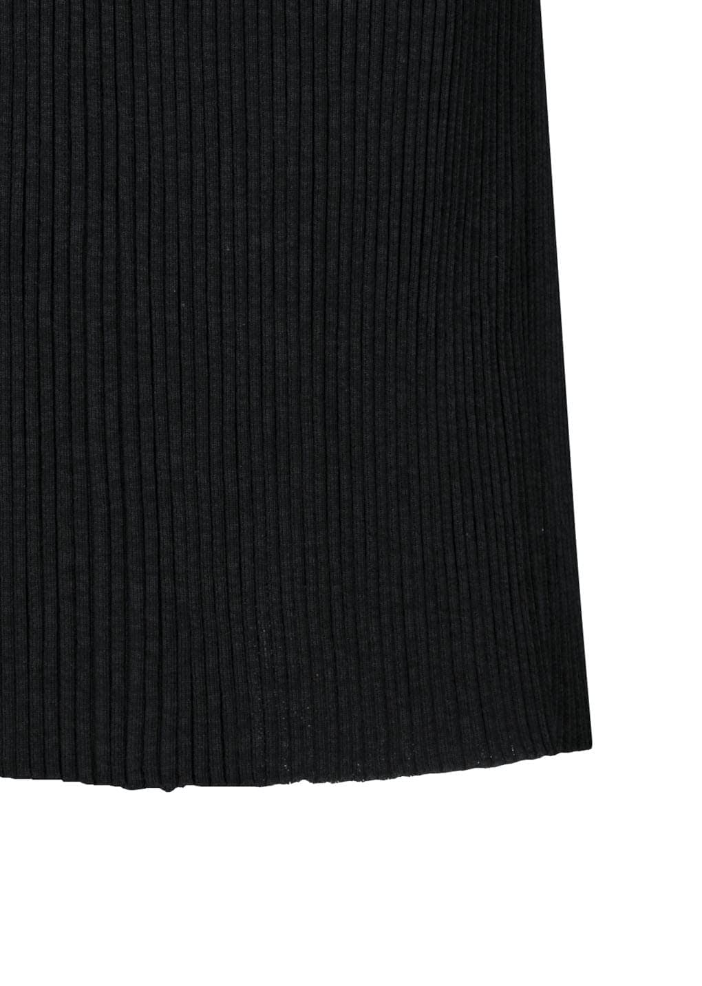 Pleats Knit Maxi Skirt, Black — vue 6