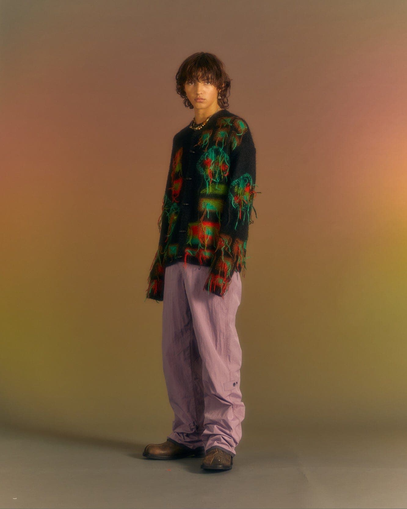 Crack Nylon Inside-Out Trouser (Purple) — vue 4