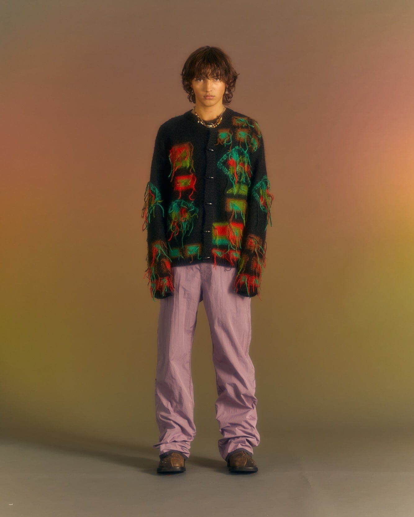 Crack Nylon Inside-Out Trouser (Purple) — vue 5