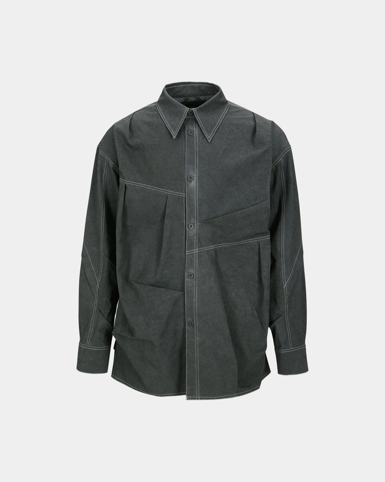 Alice Dyed Cotton Shirts (Charcoal) — vue 2