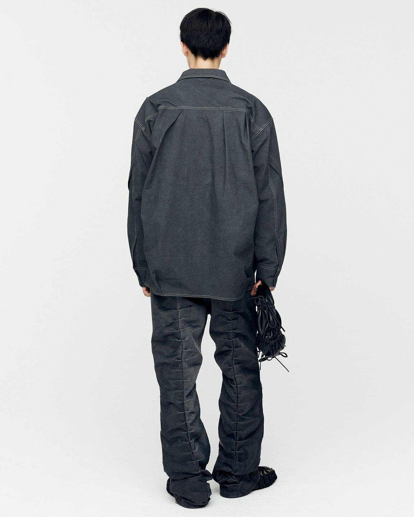 Alice Dyed Cotton Shirts (Charcoal) — vue 6