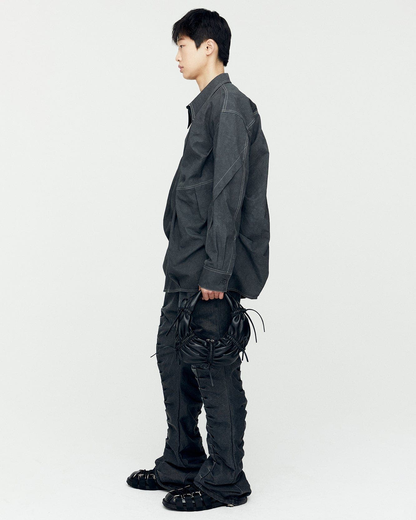 Alice Dyed Cotton Shirts (Charcoal) — vue 7