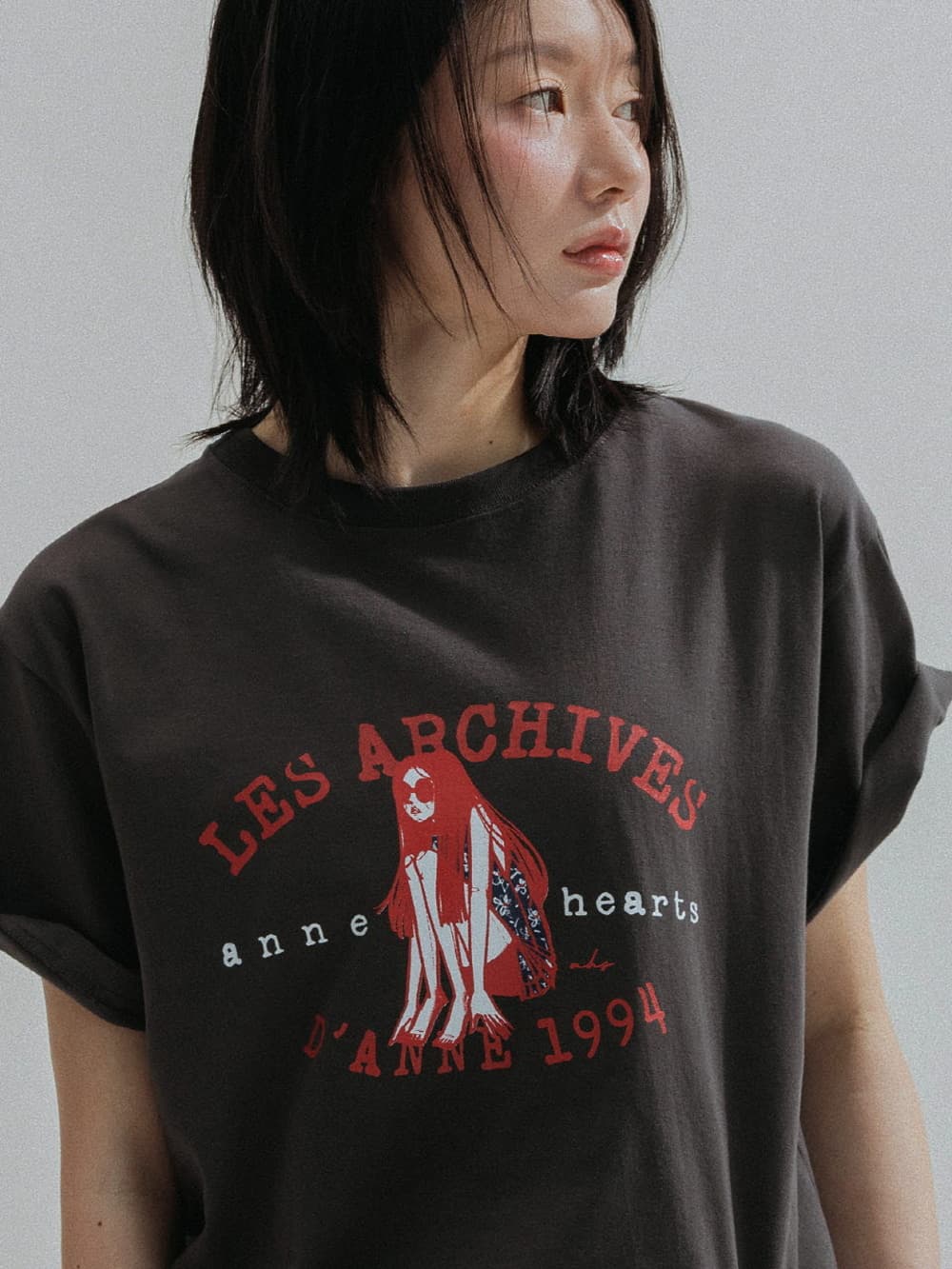 1994 Girl Archive Graphic Tee (Charcoal) — vue 3