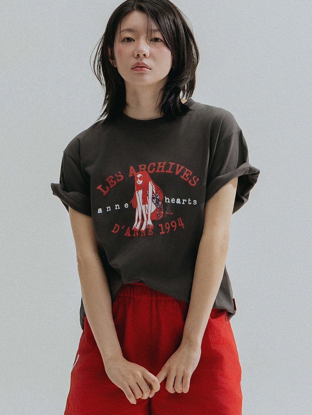 1994 Girl Archive Graphic Tee (Charcoal) — vue 1
