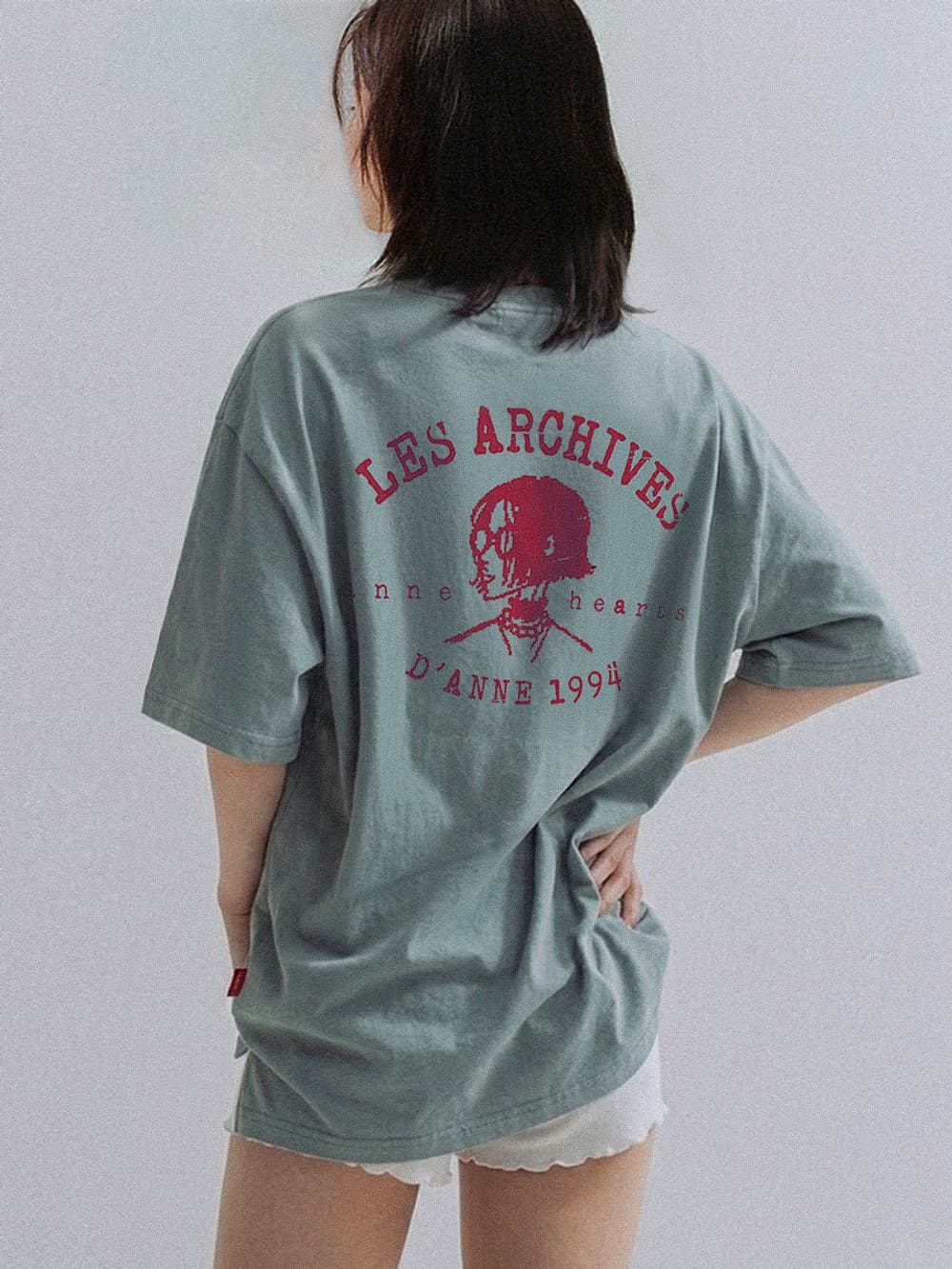 Bob Muse Print Overfit Tee (Sage Green) — vue 5
