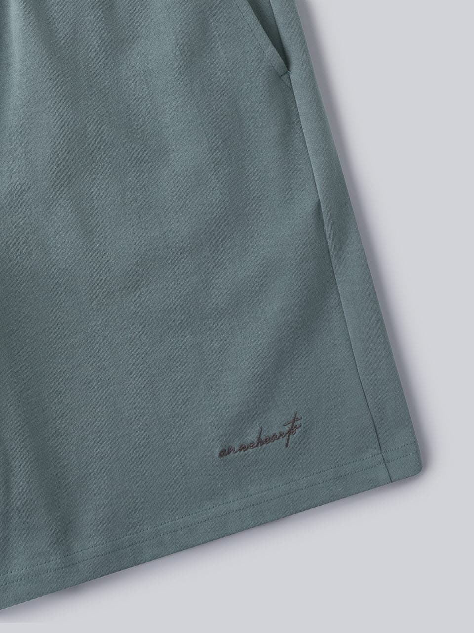 Bermuda Jersey Shorts (Sage Green) — vue 11