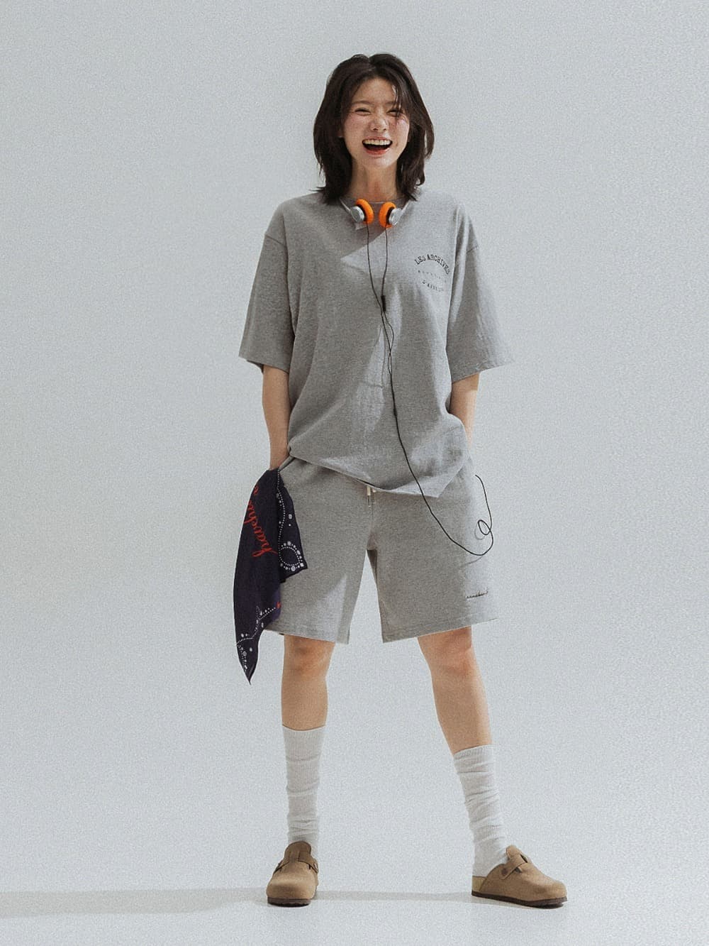 Bermuda Jersey Shorts (Melange) — vue 1