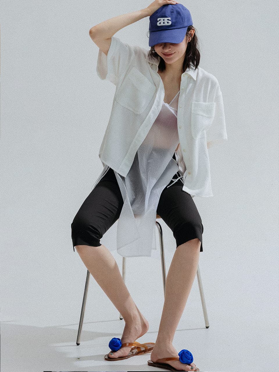 Soft Embroidery Cotton Shirt (Ivory) — vue 4