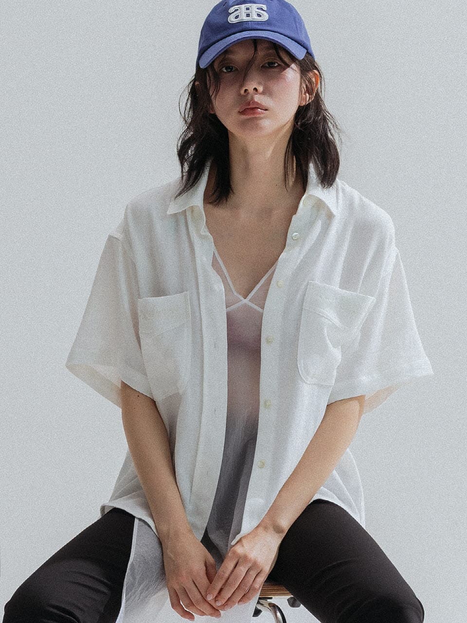 Soft Embroidery Cotton Shirt (Ivory) — vue 5