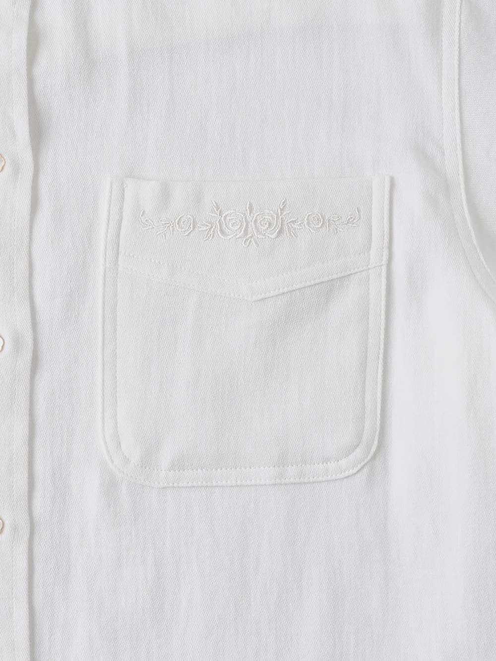 Soft Embroidery Cotton Shirt (Ivory) — vue 10