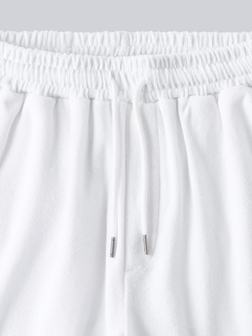 Relaxed Terry Shorts (White) — vue 10