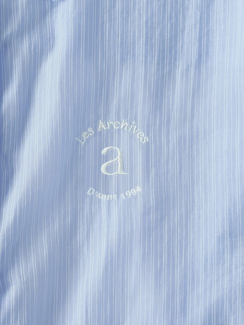 Pinstripe Sheer Shirt (Blue) — vue 11