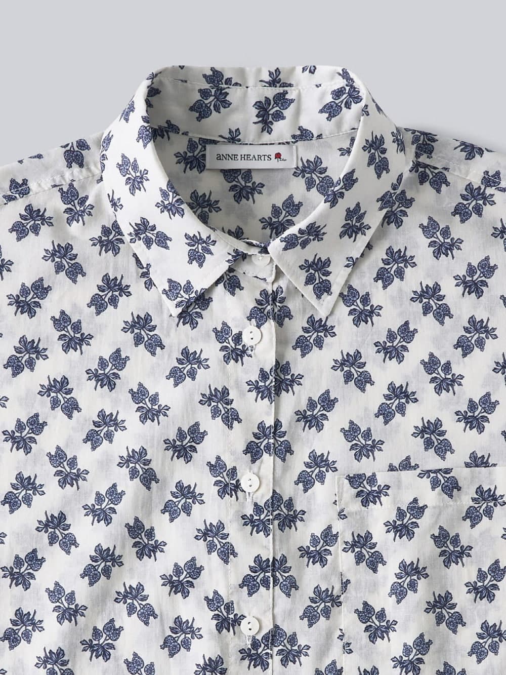 Botanical Cotton Shirt (Ivory) — vue 9