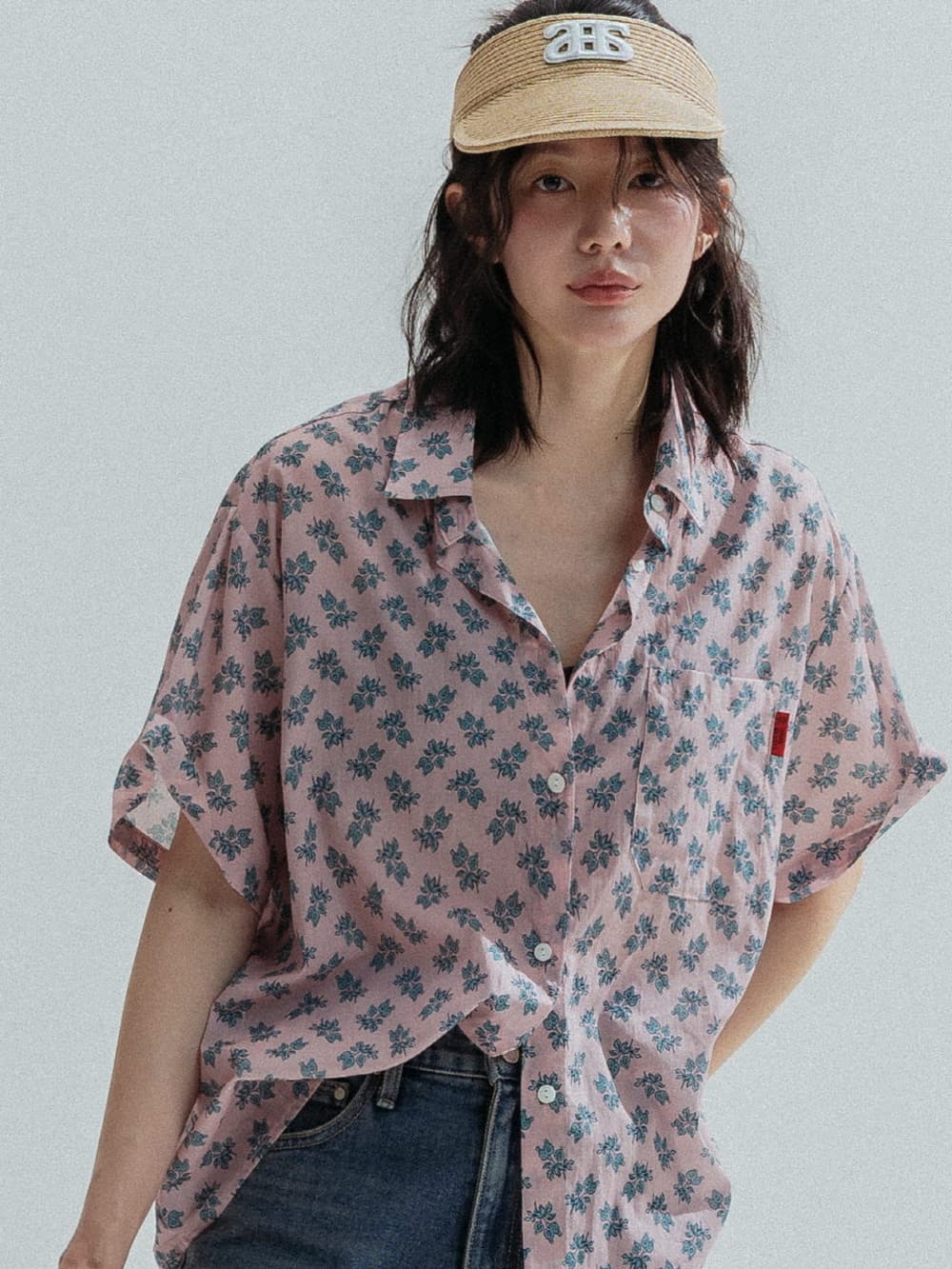 Botanical Cotton Shirt (Pink) — vue 6