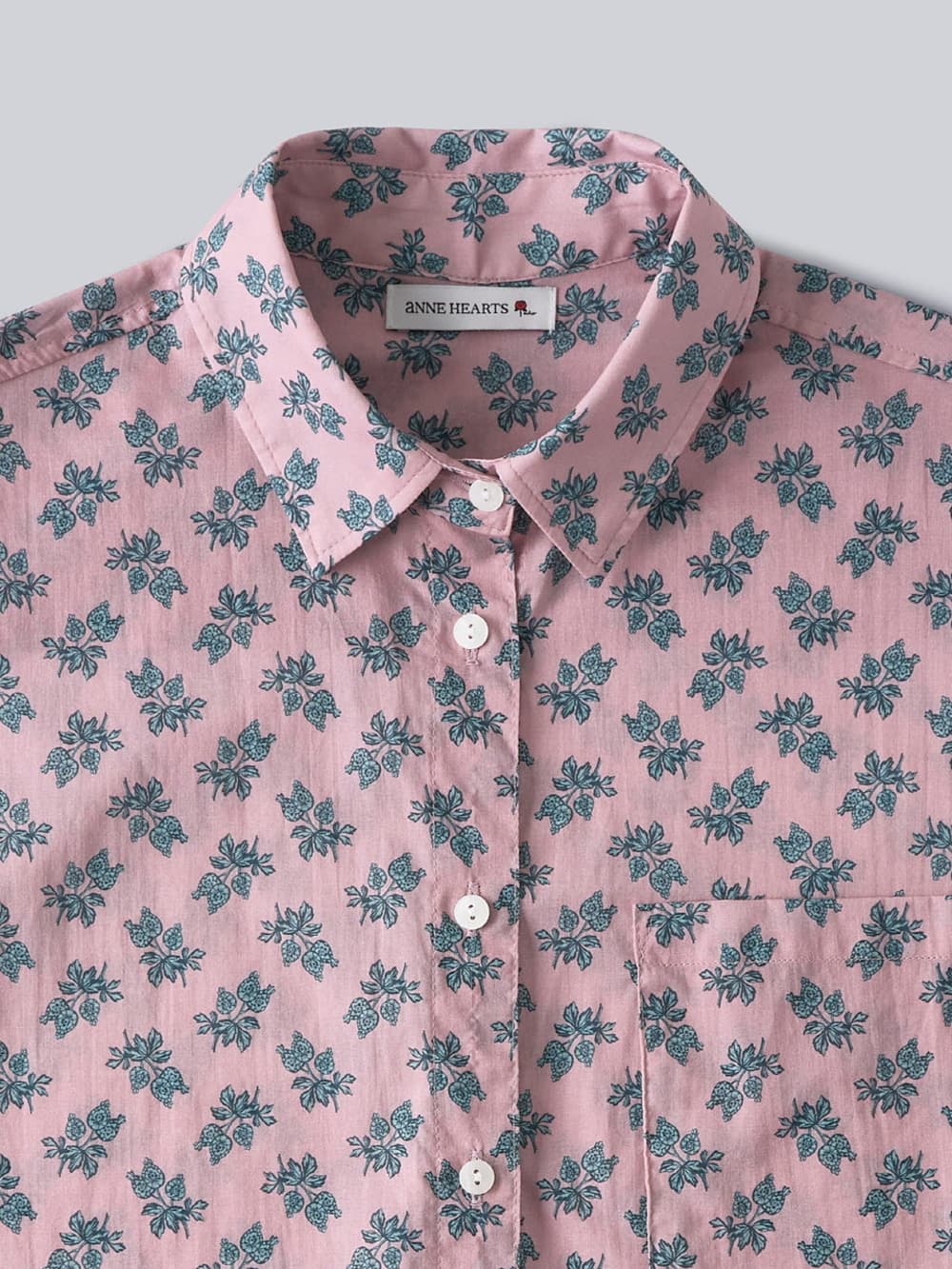 Botanical Cotton Shirt (Pink) — vue 9