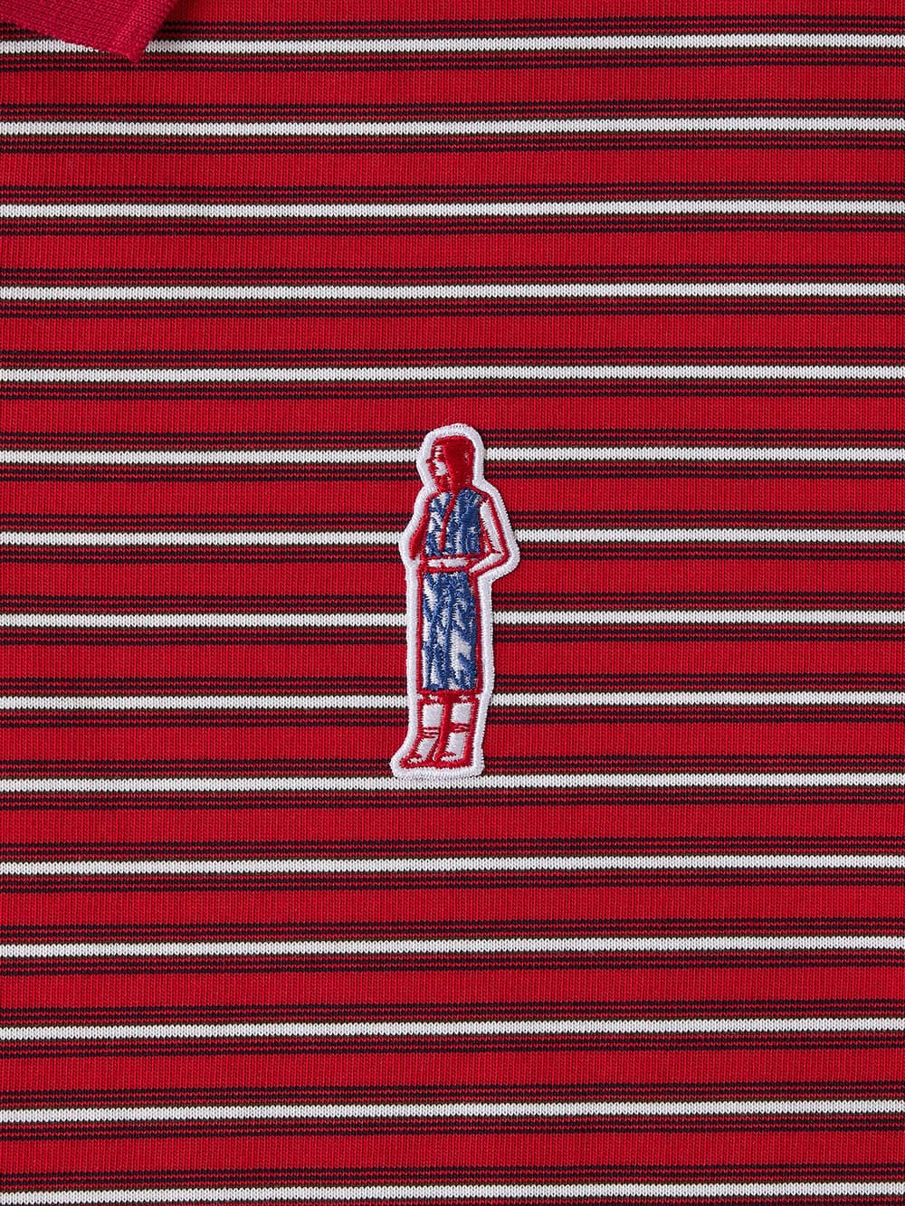 Stripe Collar Tee (Red) — vue 8