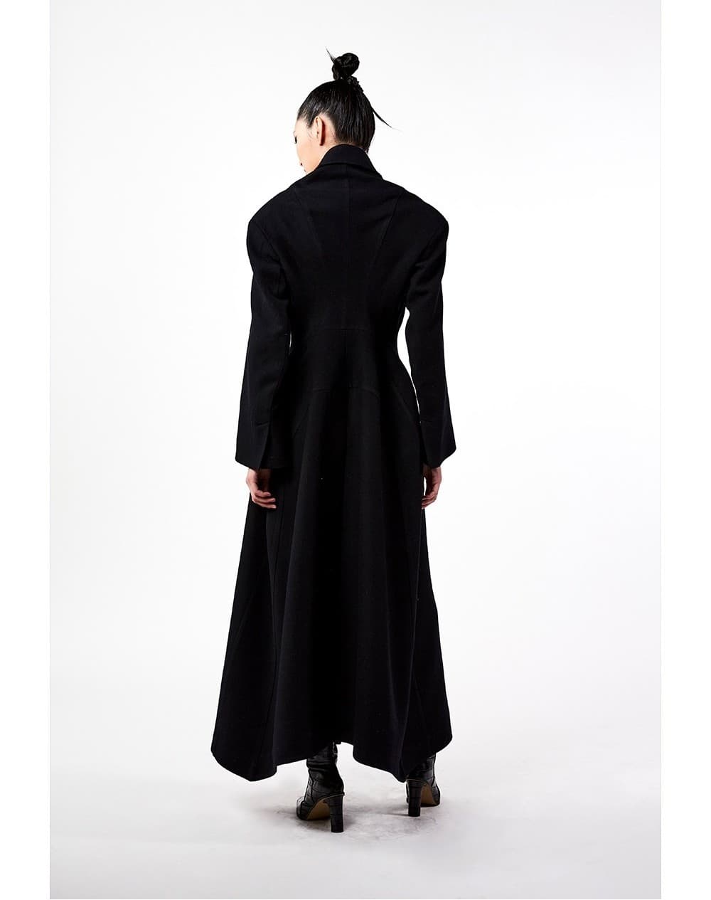 Navy Wool Coat Dress — vue 6