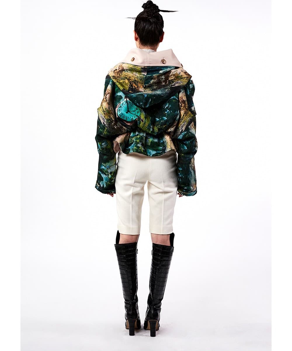 Artwork Print Cape Jacket — vue 6