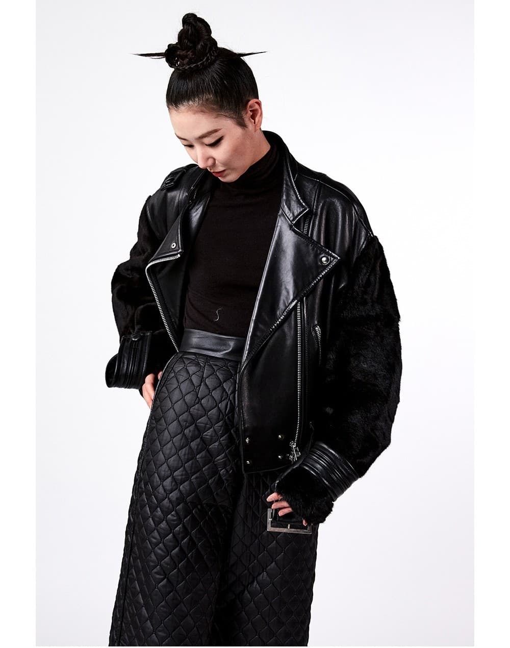 Thinsulate Quilted Black Pants — vue 5